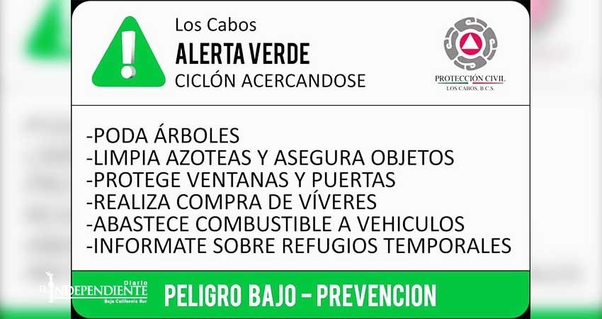 Los Cabos en Alerta Verde por tormenta tropical “Norma”