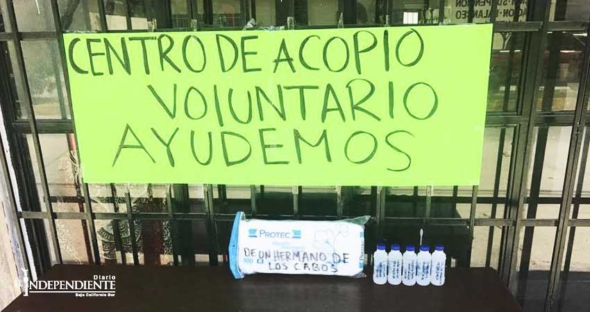 Jóvenes josefinos instalan centro de acopio en el Zacatal Jóvenes josefinos instalan centro de acopio en el Zacatal