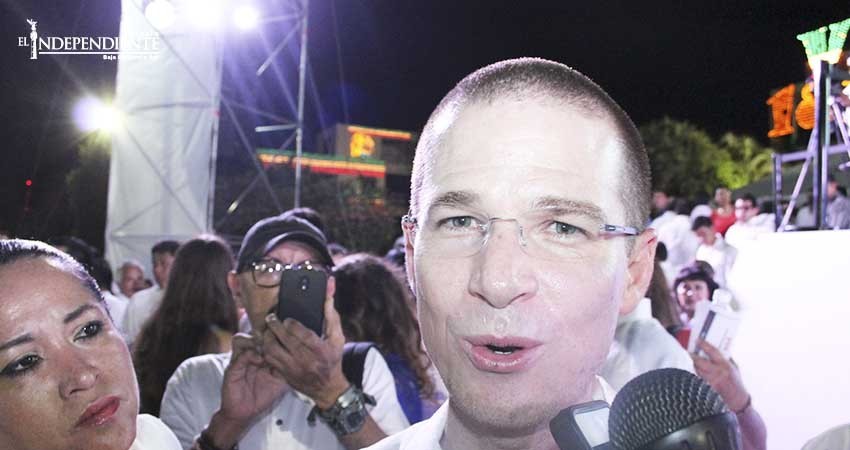La violencia no es un problema exclusivo de BCS: Anaya La violencia no es un problema exclusivo de BCS: Anaya