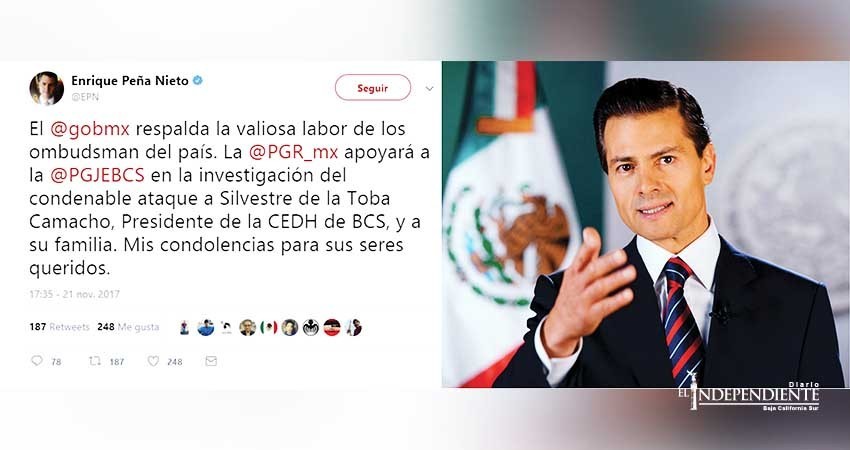Apoyará PGR investigación del caso CEDH: EPN Apoyará PGR investigación del caso CEDH: EPN