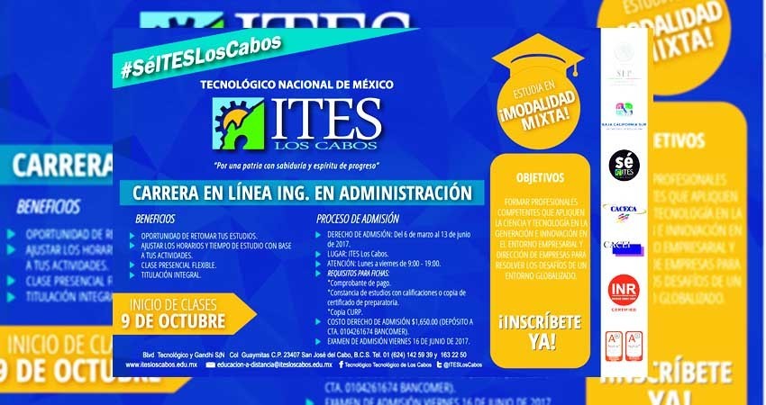 Abrirá ITES más carreras en línea en 2018 Abrirá ITES más carreras en línea en 2018