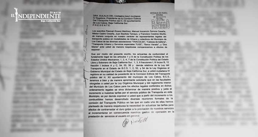 Llaman transportistas a comisión edilicia a dictaminar de forma positiva y justa incremento de tarifas Llaman transportistas a comisión edilicia a dictaminar de forma positiva y justa incremento de tarifas