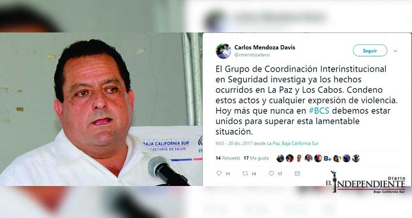 A través de Twitter, condena gobernador ejecuciones y colgamientos A través de Twitter, condena gobernador ejecuciones y colgamientos