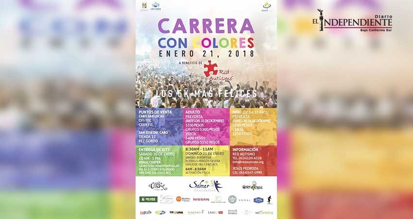 Red Autismo invita a la comunidad a participar en la 5ta edición de la Carrera con Colores Red Autismo invita a la comunidad a participar en la 5ta edición de la Carrera con Colores