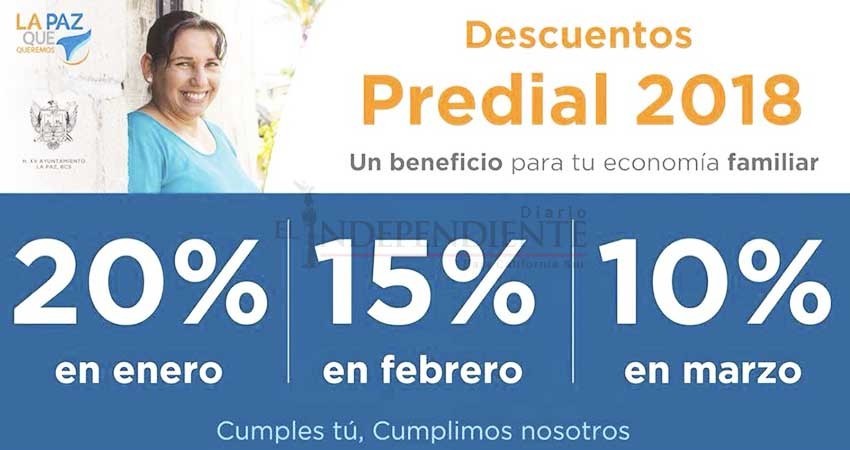 Último día para aprovechar descuento predial con el 15% de descuento Último día para aprovechar descuento predial con el 15% de descuento