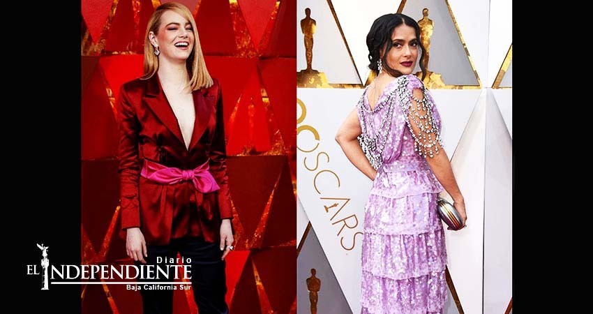 Salma Hayek, la peor vestida; Emma Stone, la mejor en el Oscar Salma Hayek, la peor vestida; Emma Stone, la mejor en el Oscar