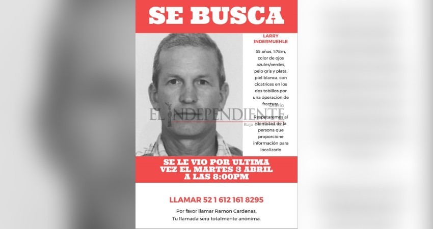 Reportan a ciudadano norteamericano desaparecido en La Ventana, BCS Reportan a ciudadano norteamericano desaparecido en La Ventana, BCS