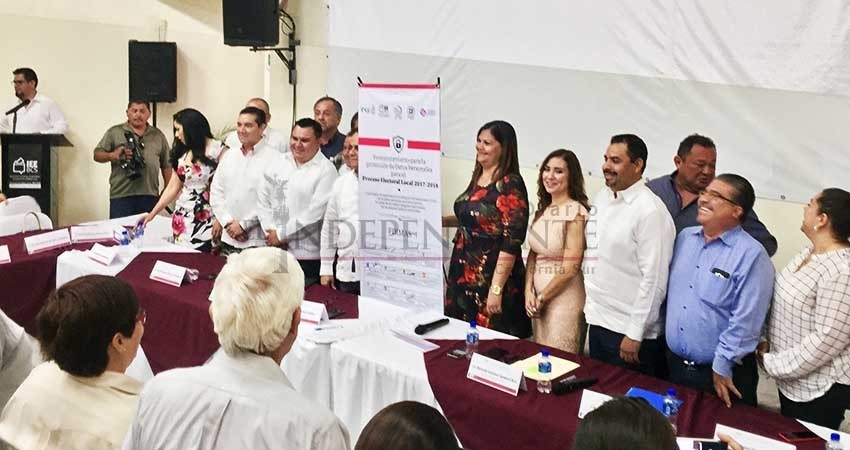 Se comprometen partidos a cuidar datos personales de votantes Se comprometen partidos a cuidar datos personales de votantes