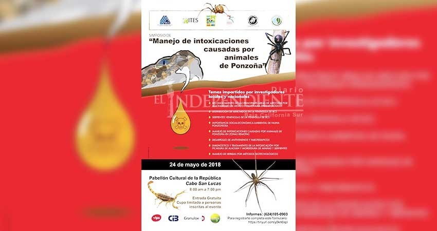 EyMA Los Cabos invita al simposio de manejo de intoxicaciones causadas por animales de ponzoña EyMA Los Cabos invita al simposio de manejo de intoxicaciones causadas por animales de ponzoña