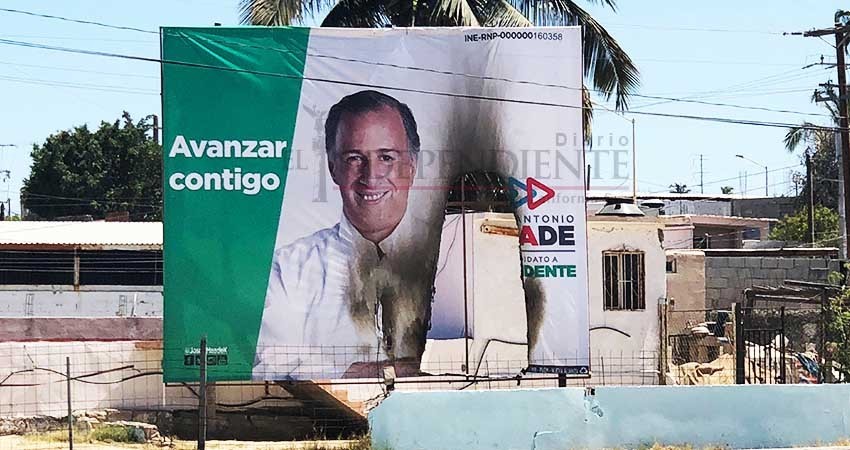 Es un acto de desesperación la destrucción de publicidad electoral: Valdivia Alvarado Es un acto de desesperación la destrucción de publicidad electoral: Valdivia Alvarado