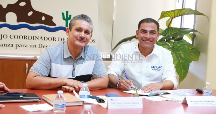 Arturo de la Rosa firma compromisos con Consejo Coordinador Empresarial de Los Cabos Arturo de la Rosa firma compromisos con Consejo Coordinador Empresarial de Los Cabos
