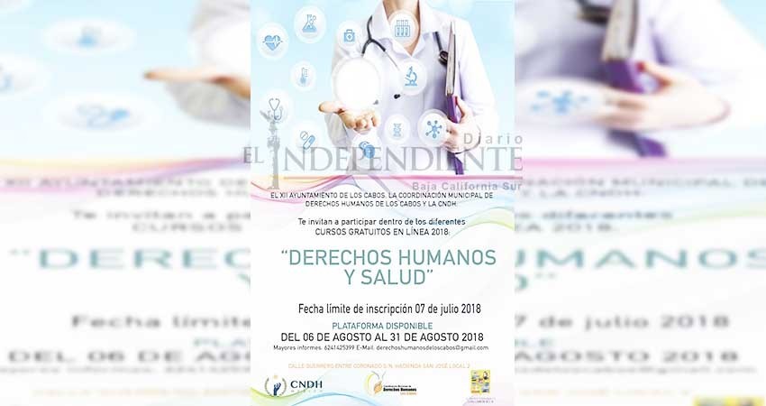 CMDH Los Cabos impartirá cursos en línea gratuitos CMDH Los Cabos impartirá cursos en línea gratuitos