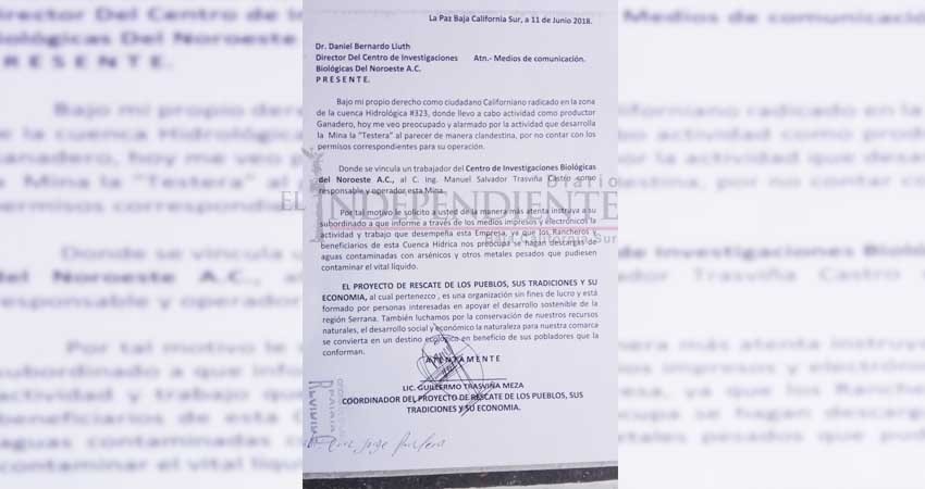 Exigen a CIBNOR que esclarezca vinculación de trabajador con La Testera Exigen a CIBNOR que esclarezca vinculación de trabajador con La Testera