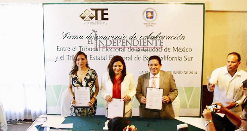 Firman convenio Tribunal Estatal Electoral y Tribunal Electoral de la CDMX Firman convenio Tribunal Estatal Electoral y Tribunal Electoral de la CDMX