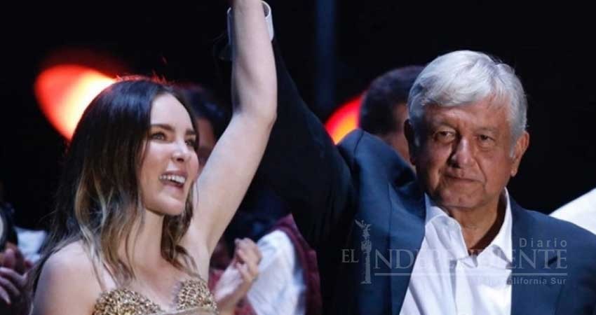 Así celebró Belinda la victoria de AMLO Así celebró Belinda la victoria de AMLO