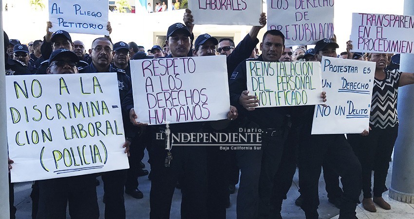 Pretende Ayto de La Paz dejar demandas de expolicías al nuevo presidente Pretende Ayto de La Paz dejar demandas de expolicías al nuevo presidente