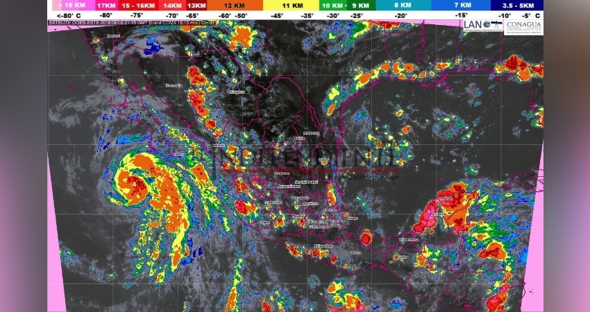Bandas nubosas del Huracán John producen fuertes lluvias en el sur del estado Bandas nubosas del Huracán John producen fuertes lluvias en el sur del estado