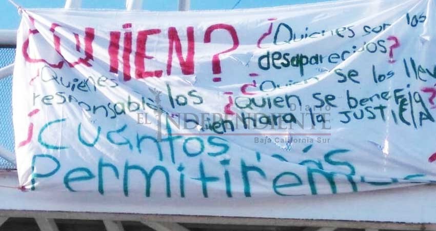 Dejan manta que cuestiona casos de desaparición en BCS