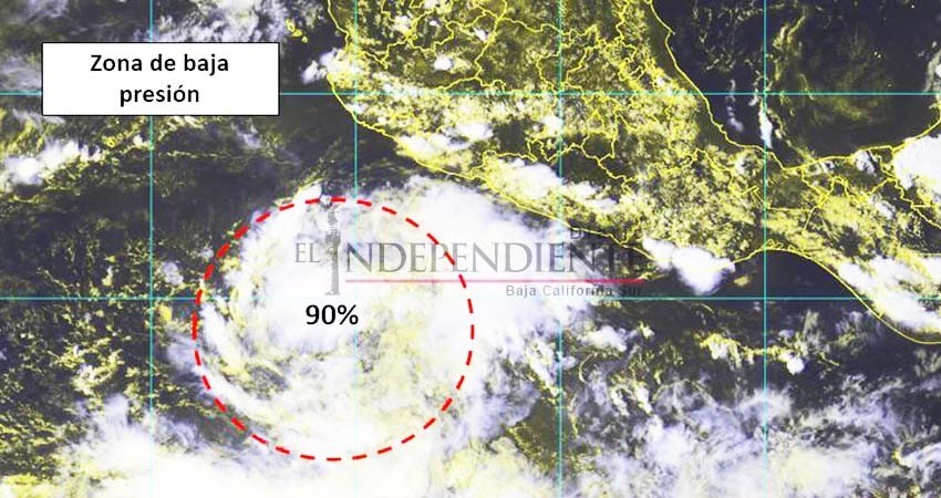 Zona de baja presión en el pacífico aumenta a 90% sus probabilidades de convertirse en ciclón Zona de baja presión en el pacífico aumenta a 90% sus probabilidades de convertirse en ciclón