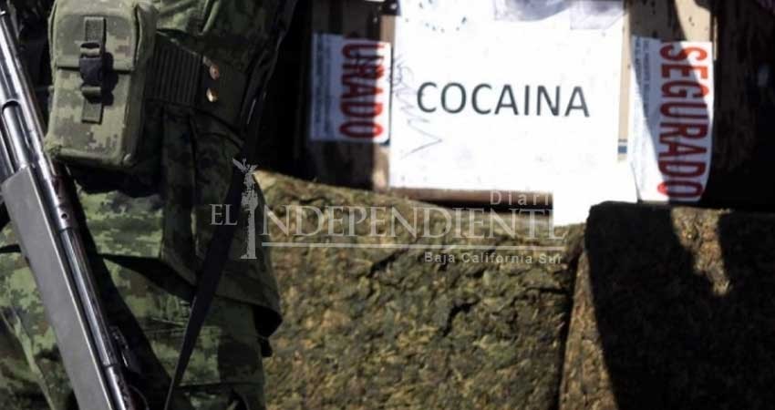 Sedena asegura 740 kilos de droga y precursores en Baja California Sedena asegura 740 kilos de droga y precursores en Baja California