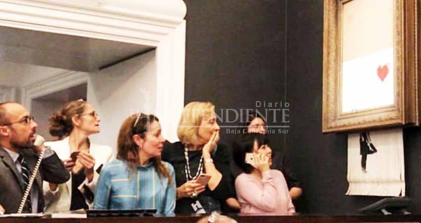 Banksy dice que su cuadro debió ser triturado por completo Banksy dice que su cuadro debió ser triturado por completo