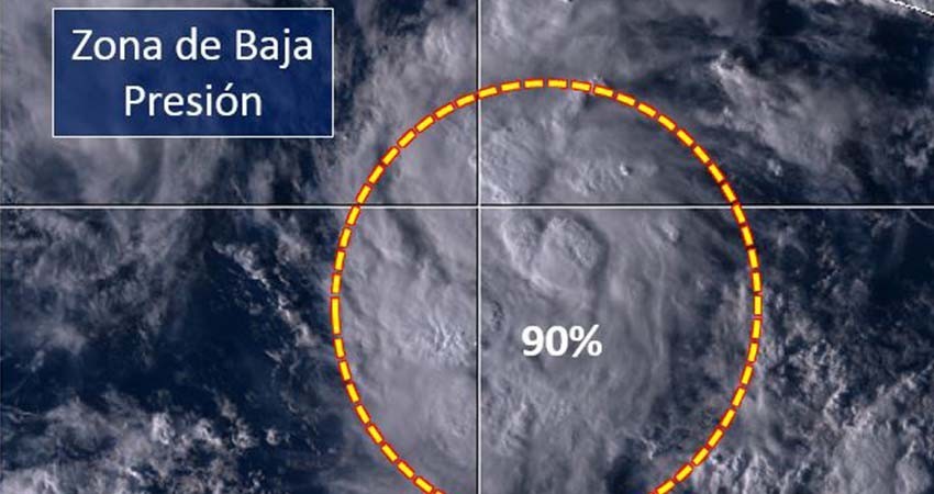 Se forma nueva zona de baja presión en el Pacífico, al sur de las costas de Guerrero Se forma nueva zona de baja presión en el Pacífico, al sur de las costas de Guerrero