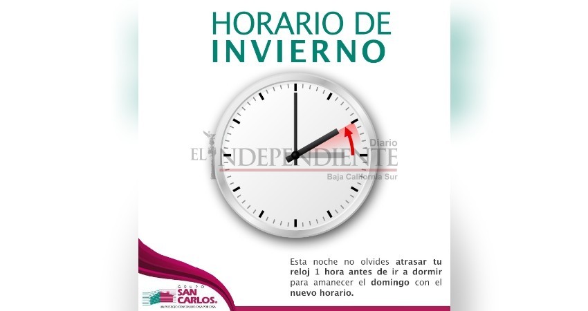 Pide BCS al Congreso Federal salir del “horario de verano” Pide BCS al Congreso Federal salir del “horario de verano”