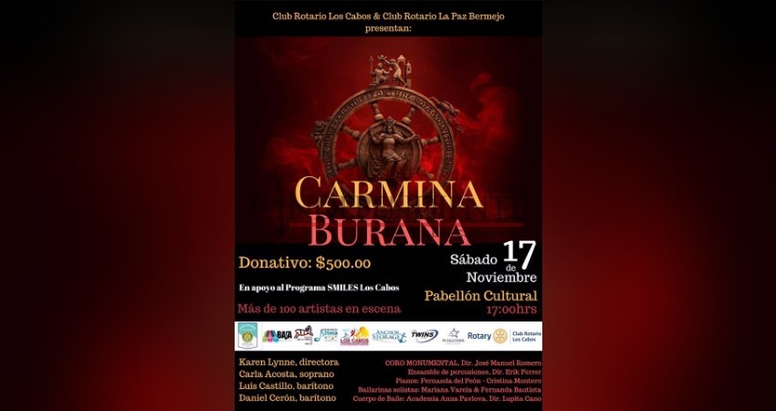 Carmina Burana se presentará por primera vez en BCS Carmina Burana se presentará por primera vez en BCS