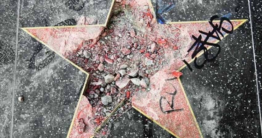 Sentencian a hombre que vandalizó estrella de Trump Sentencian a hombre que vandalizó estrella de Trump