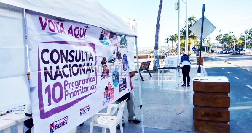 Participaron 3 mil 390 sudcalifornianos en segunda consulta de AMLO Participaron 3 mil 390 sudcalifornianos en segunda consulta de AMLO