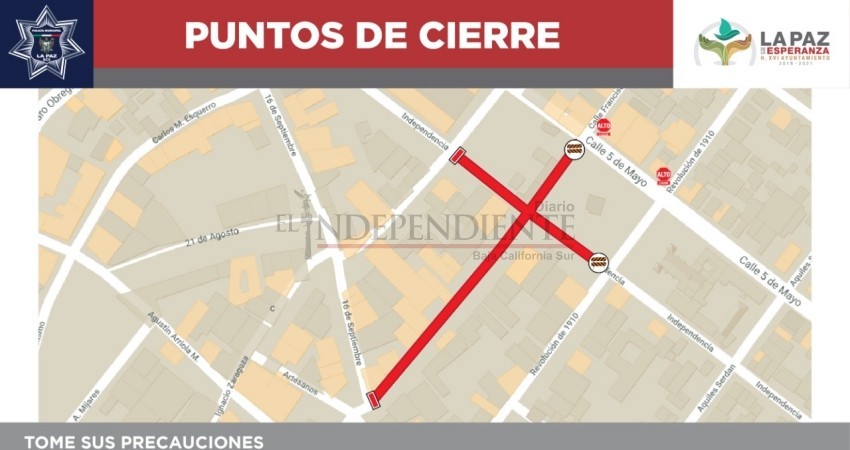 Cerrarán vialidades del centro de La Paz por el Tradicional Tianguis Madero 2018 Cerrarán vialidades del centro de La Paz por el Tradicional Tianguis Madero 2018