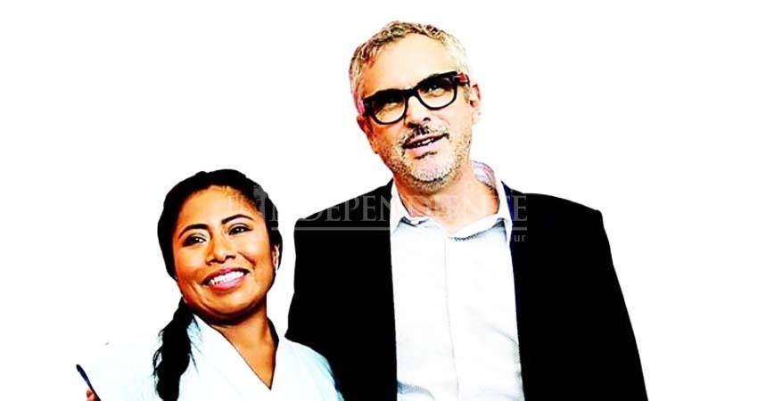 Alfonso Cuarón a los pies de Yalitza Aparicio Alfonso Cuarón a los pies de Yalitza Aparicio