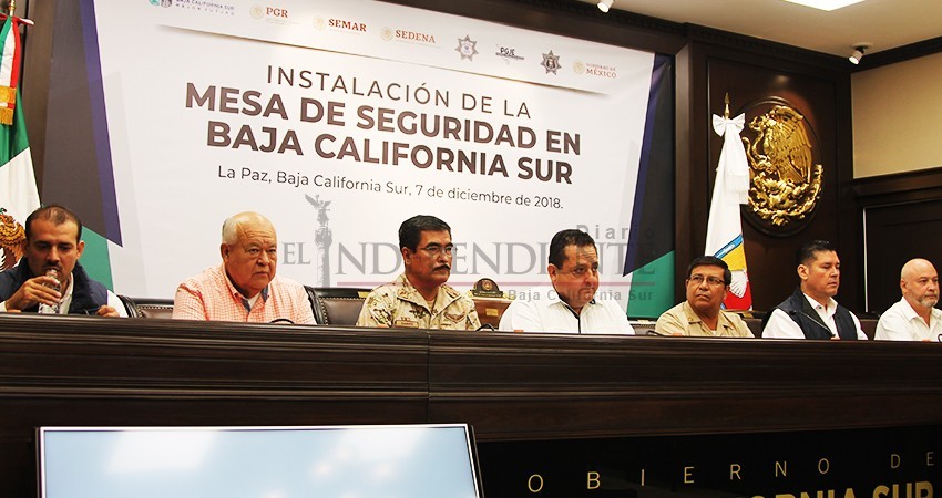 Instalan Mesa de Seguridad de BCS; sustituirá al Grupo de Coordinación Instalan Mesa de Seguridad de BCS; sustituirá al Grupo de Coordinación