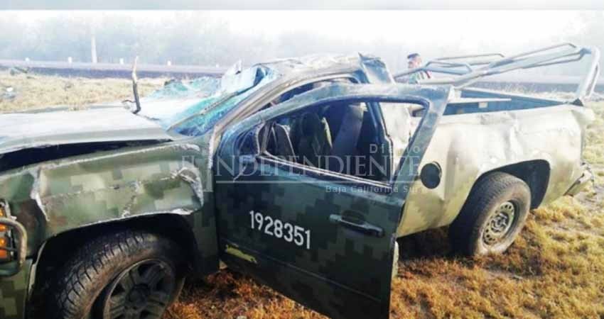Un soldado muerto y tres heridos luego de accidente carretero Un soldado muerto y tres heridos luego de accidente carretero