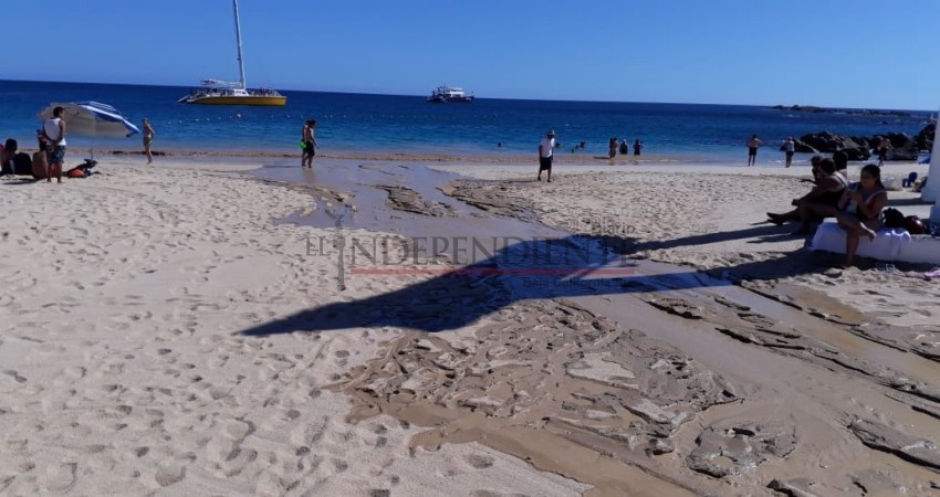 Atiende Zofemat reporte de derrame de agua en playa El Chileno de CSL Atiende Zofemat reporte de derrame de agua en playa El Chileno de CSL