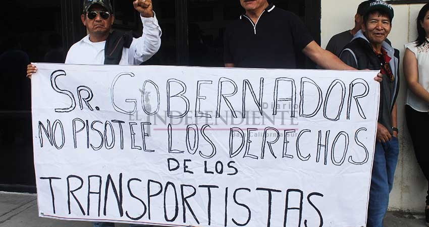 “La Ley de Movilidad no pasará”, insisten transportistas “La Ley de Movilidad no pasará”, insisten transportistas