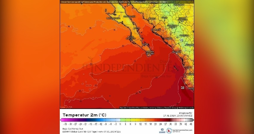 Pronostican incremento de temperaturas en BCS