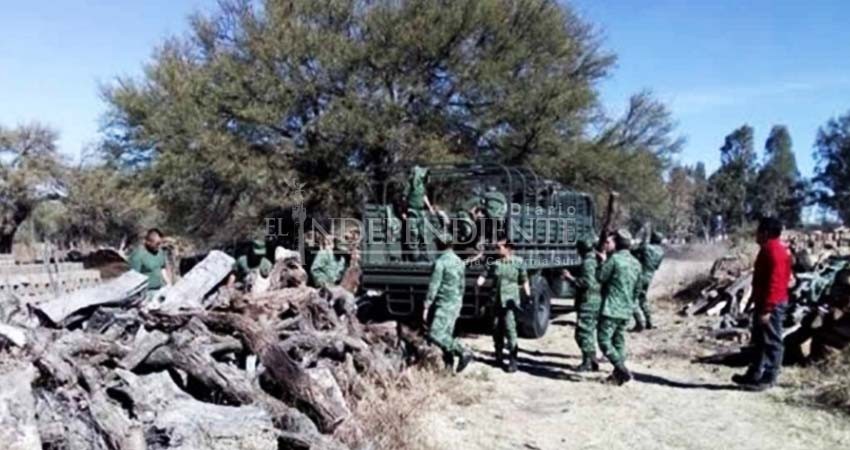 Profepa dona leña al Batallón de Infantería de la 11ava. Zona Militar