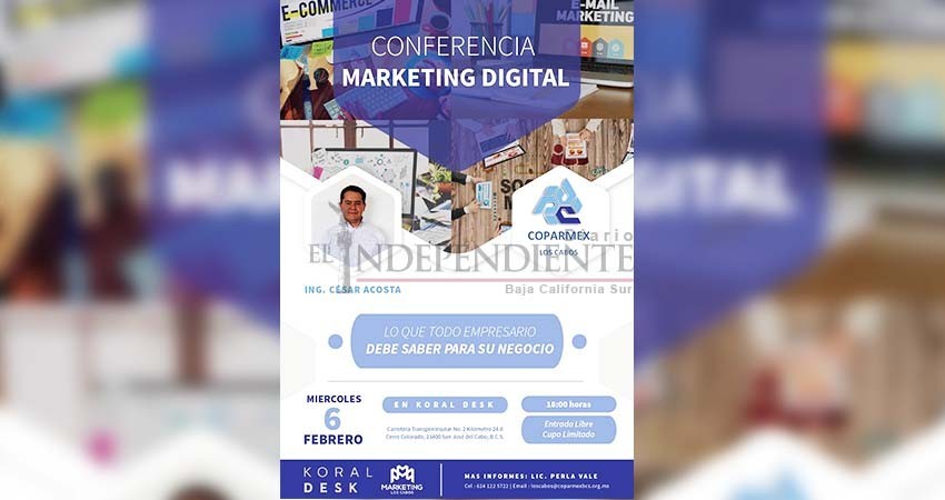 Coparmex impartirá conferencia gratuita sobre marketing digital Coparmex impartirá conferencia gratuita sobre marketing digital