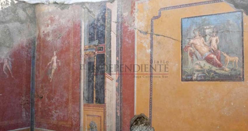 Descubren pintura de Narciso en atrio antiguo de Pompeya
