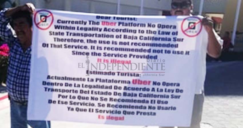 Continúan las acciones contra Uber; taxistas se manifiestan afuera de hoteles de SJC