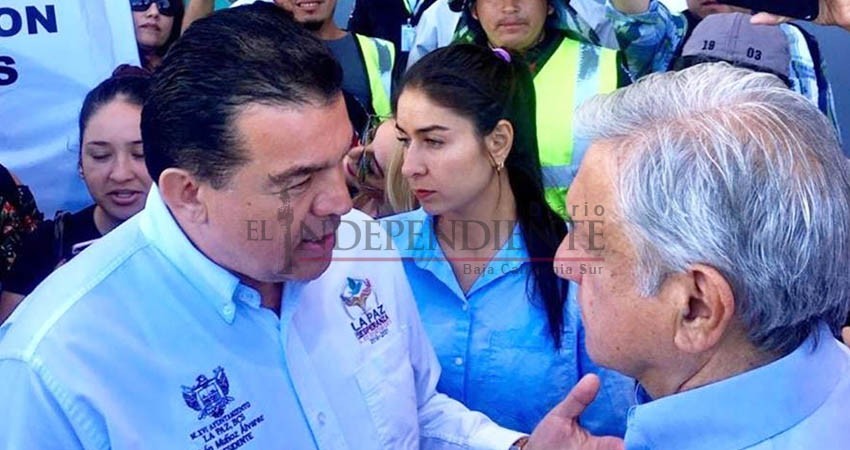 Reitera Alcalde de La Paz problemas de agua a AMLO Reitera Alcalde de La Paz problemas de agua a AMLO