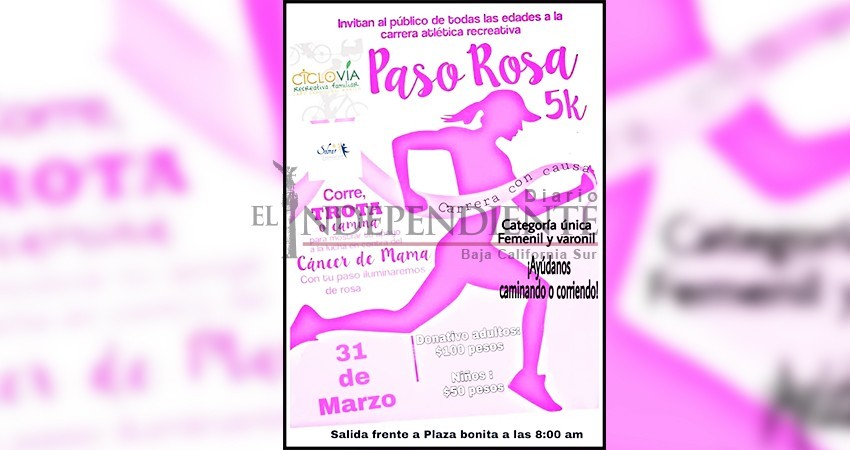 “Paso rosa” la carrera de concientización contra el cáncer de mama “Paso rosa” la carrera de concientización contra el cáncer de mama