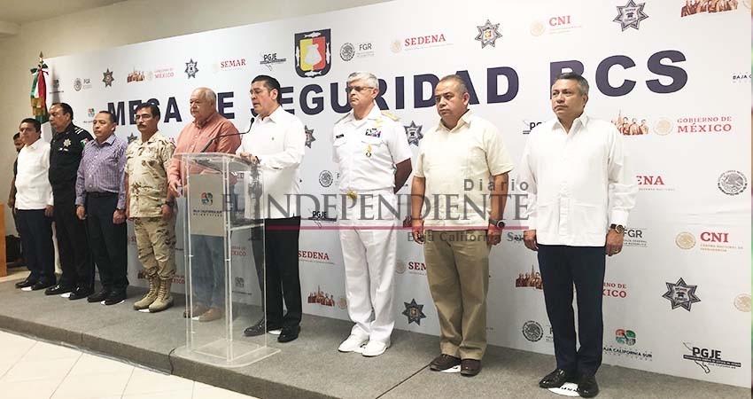Presume Mesa de Seguridad diminución del 88% en violencia de alto impacto en BCS Presume Mesa de Seguridad diminución del 88% en violencia de alto impacto en BCS
