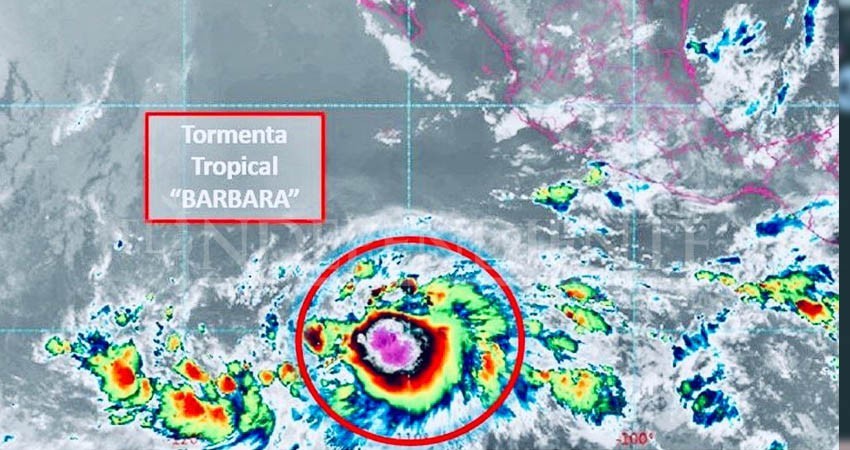 Se forma en el Pacífico la tormenta tropical “Bárbara” Se forma en el Pacífico la tormenta tropical “Bárbara”