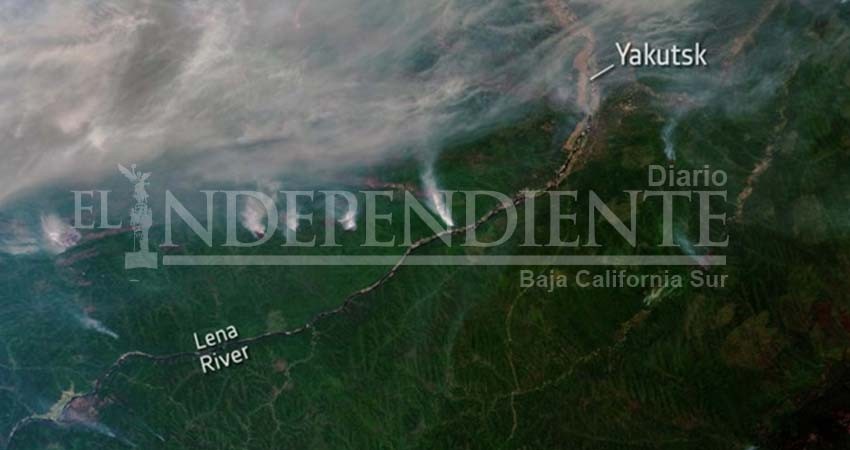 Así lucen desde el espacio los incendios que consumen el Ártico