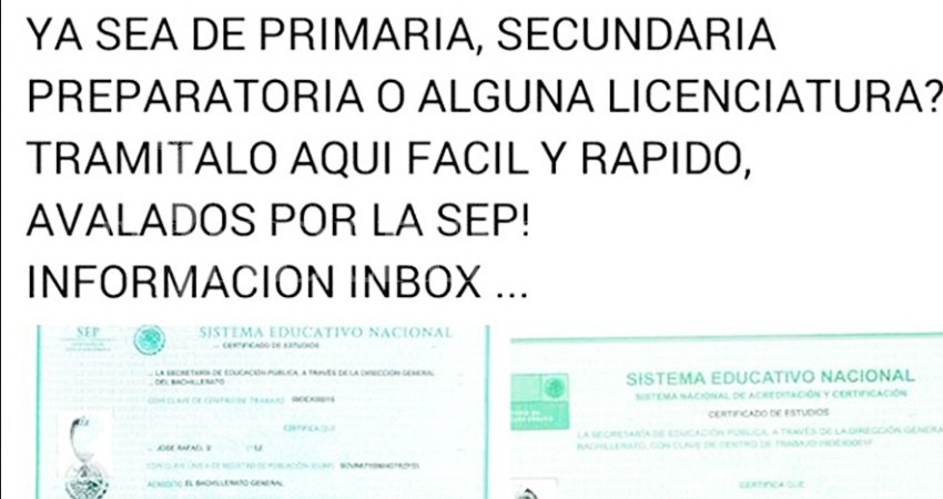 Pide SEP tener cuidado con escuelas particulares y certificados de estudios que se ofertan en redes sociales