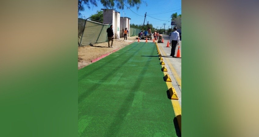 Lleva un 60% de avance en los trabajos de la ciclovía Rangel en La Paz Lleva un 60% de avance en los trabajos de la ciclovía Rangel en La Paz