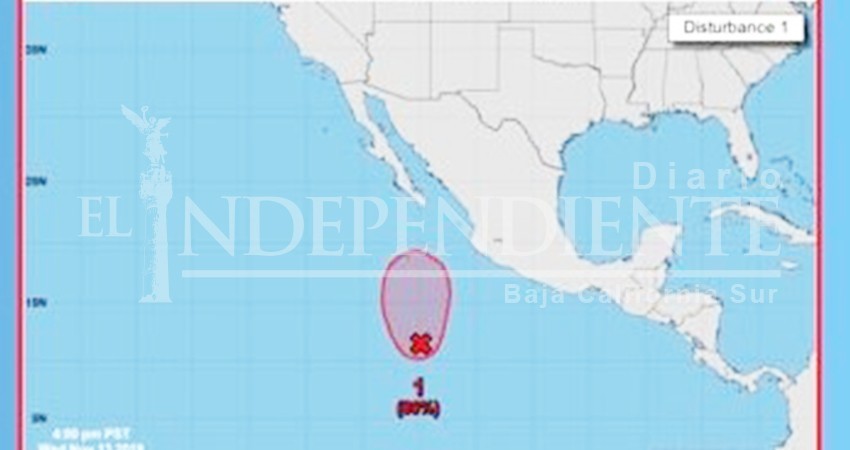 Zona de inestabilidad avanza hacia BCS e incrementa a 60% su potencial ciclónico 