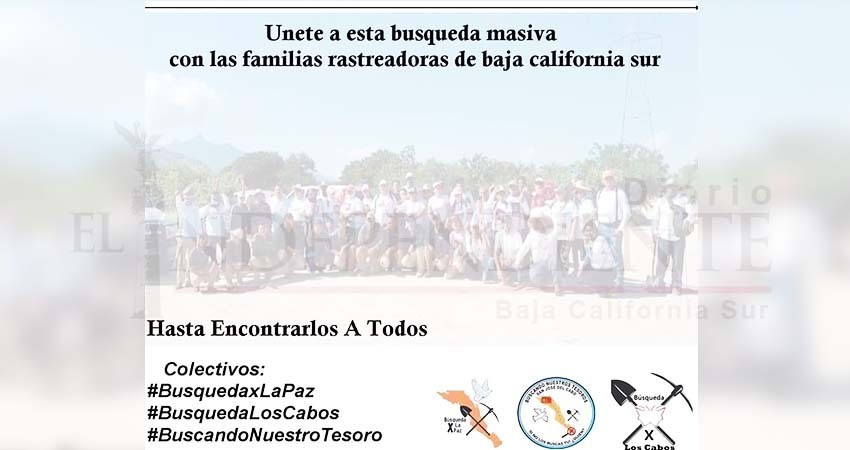 Realizarán segunda búsqueda masiva de desaparecidos en BCS 